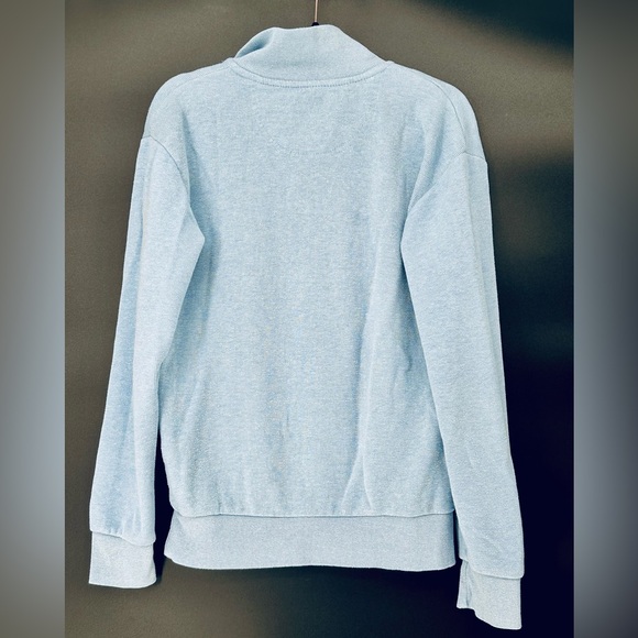 U.S. Polo Assn. Blue Mens Funnel Neck Quarter Zip Knit Jumper Size M - Picture 9 of 9